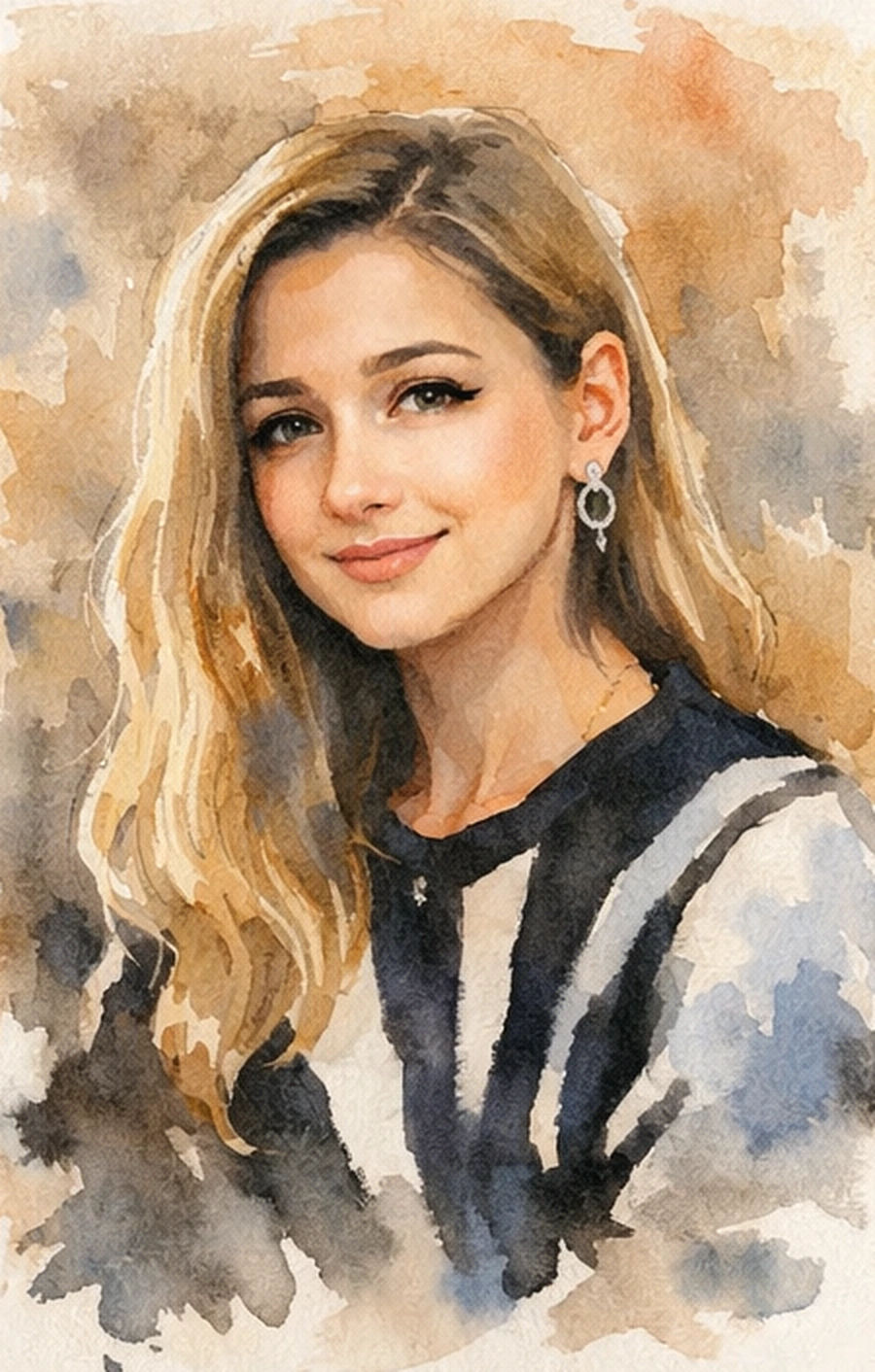 Акварельный портрет Анны Куприяновой